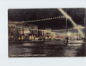 Postcard Hewitt Avenue At Night, Everett, Washington