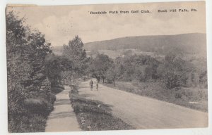 P3132 1923 postcard roadside path from golf club buck hill falls penn pa