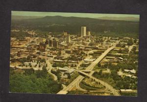 SC Aerial vie Business Section Greenville South Carolina Postcard Textile Center