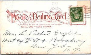 Postcard TRAIN SCENE Buffalo New York NY AK6962