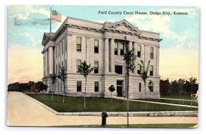 Ford County Court House Dodge City Kansas Postcard