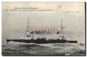 Old Postcard Homeland War Craft Breastplate has turrets Admiral Ship