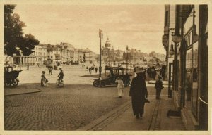 finland suomi, HELSINKI HELSINGFORS, Kauppatorilta, Old Car (1920s) Postcard