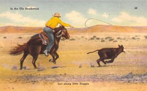 Get along little Doggie Cowboy Unused 