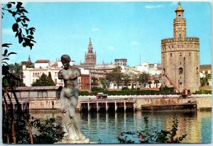 M-57750 Guadalquivir River with the Torre del Oro and the Giralda Seville Spain