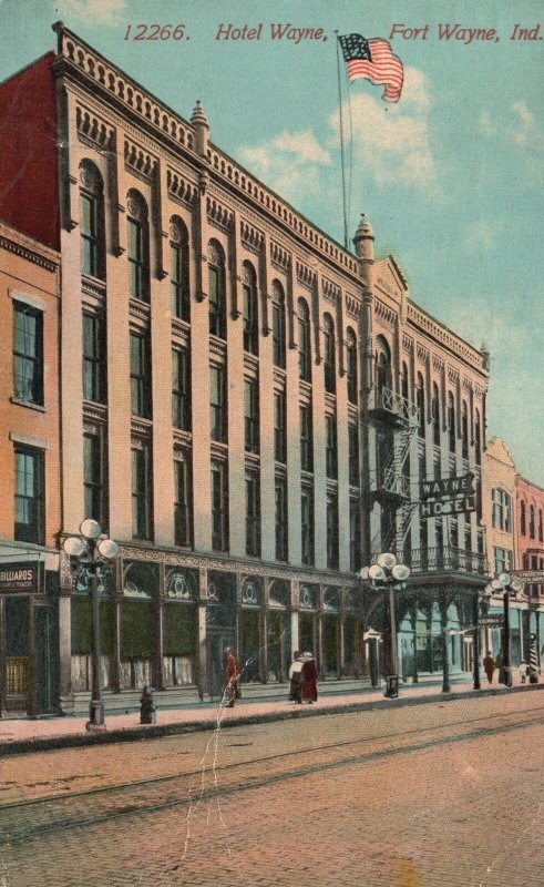 Vintage Postcard 1915 Hotel Wayne Fort Wayne Indiana The Acmegraph Co. Pub.