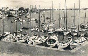 Sailing vessels navigation related postcard France Royan harbor yacht boat