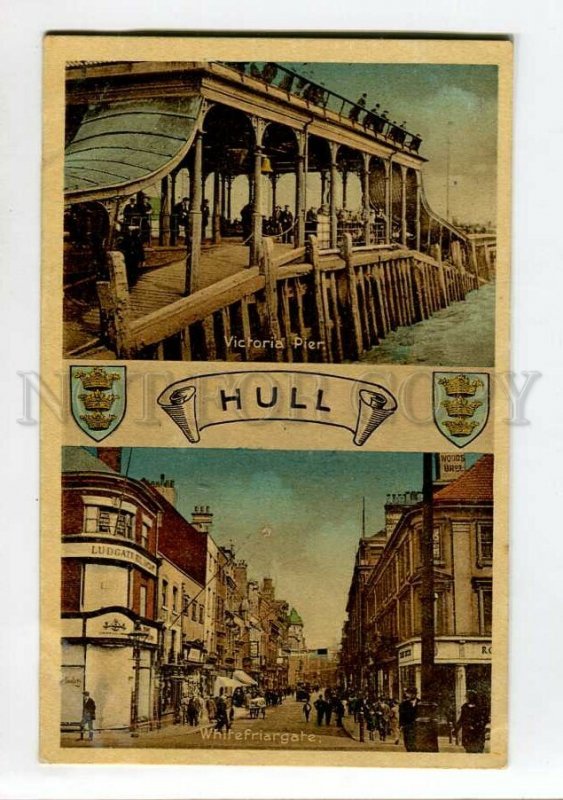 3151634 England HULL Victoria Pier & Whitefriargate ADVERTISING