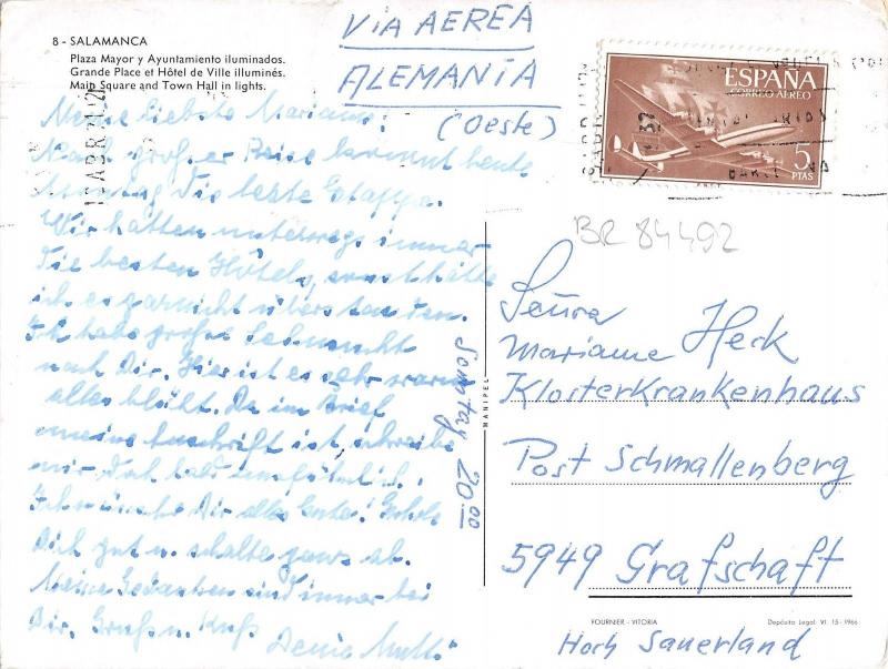 BR84492 salamanca plaza mayor y ayuntamiento luminados spain