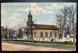 Vintage Postcard 1907-1915 Christ Church, Shrewsbury, New Jersey