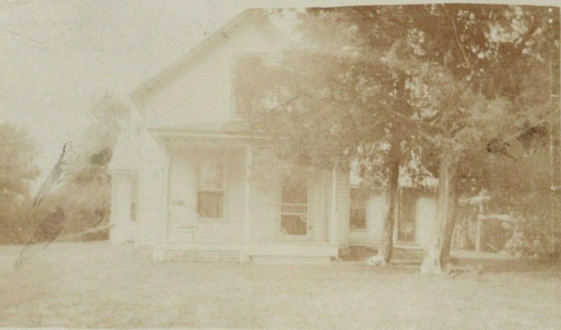 1910 Victorian House Morning Sun Iowa IA RPPC Photo Antique Postcard