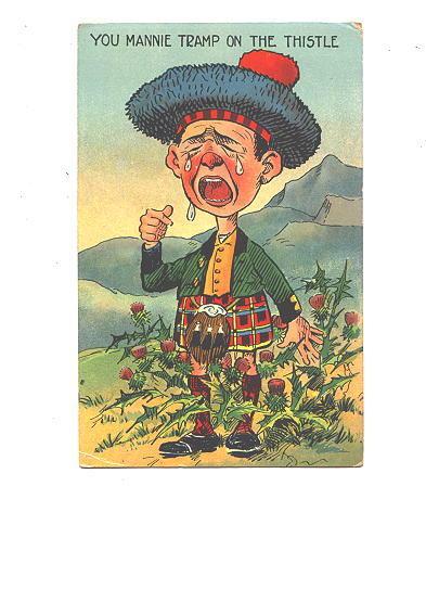 'You Mannie Tramp on the Thistle', Tartan Kilt, Political Humour