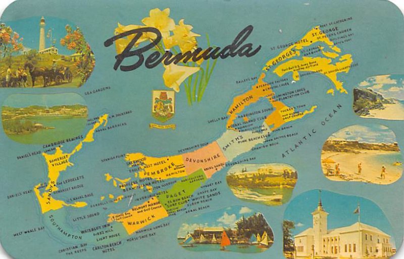 Bermuda Map Bermuda Unused 