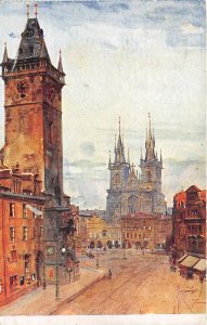 BT3049 praha prag prague totzer painting postcard czech republic