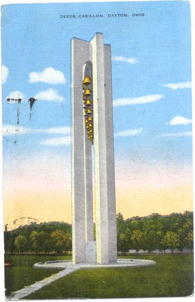 Deeds Carillon, Dayton, Ohio, OH,.1947 Linen