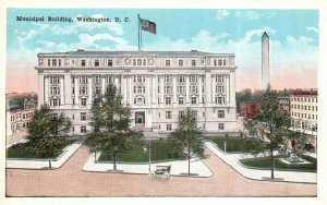 Vintage Postcard 1920's Municipal Building Washington D. C. District Columbia