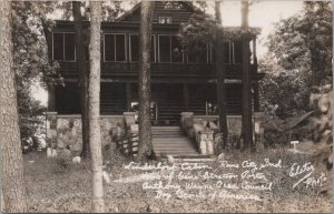 RPPC Postcard Limberlost Cabin Rome City IN Gene Stratton Porter Boy Scouts