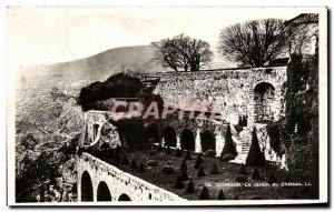 Old Postcard Gourdon Le Jardin du Chateau