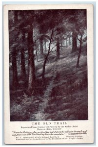 c1910's The Old Trail Book Advertising Oil Painting Harold Bell Wright Postcard 