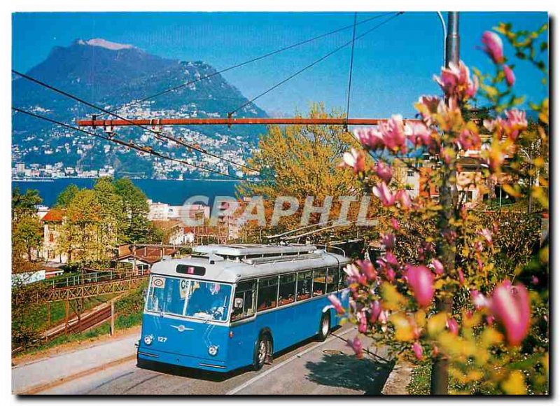 Postcard Modern Paradiso IT Trolleybus Nr. 127 (1966)