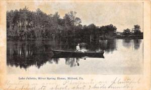 Milford Pennsylvania Silver Spring House Lake Juliette Antique Postcard K87414
