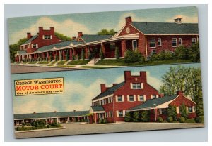 Vintage 1940's Postcard George Washington Motor Court Fredericksburg Virginia