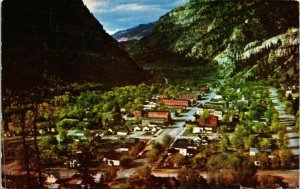 Birds Eye View Ouray Colorado CO 1958 Chrome Postcard A4