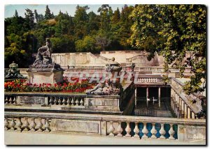 Modern Postcard Nimes Gard Garden Fountain Roman Baths