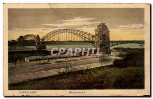 Old Postcard Dusseldorf Rheinbrucke