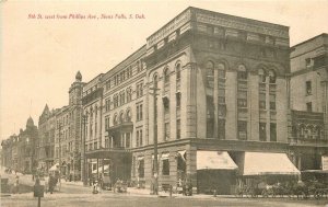 Postcard 1908 South Dakota Sioux Falls 9th Street Phillips Avenue 23-12272