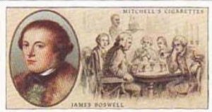 Mitchell Vintage Cigarette Card Famous Scots No 28 James Boswell 1740-1795