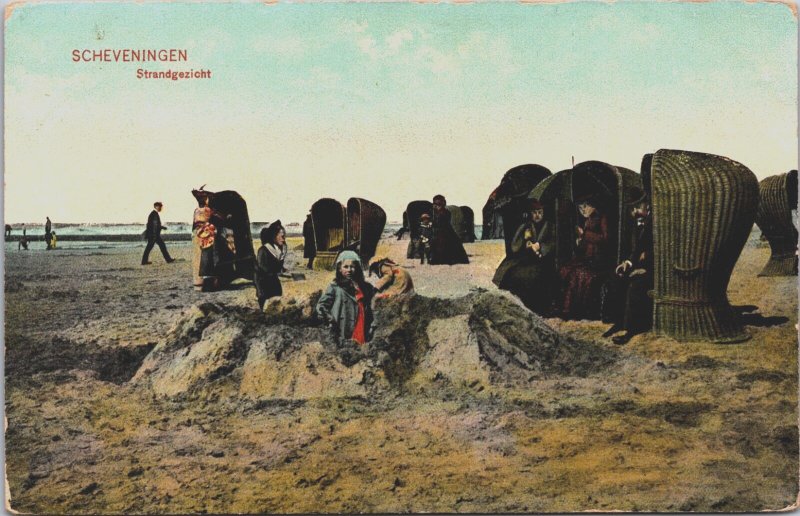 Netherlands Scheveningen Strandgezicht Vintage Postcard C127