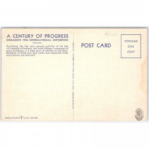 Postcard Chicago 1934 International Exposition Irish Village