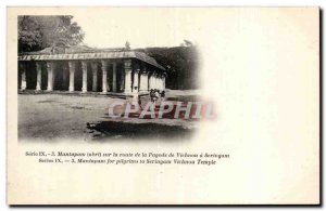 Old Postcard India India Mantapam on the road to the pagoda Vishnu has Seringam