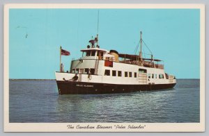 Ship~The Canadian MV Pelee Islander~Sandusky Ohio~Vintage Postcard