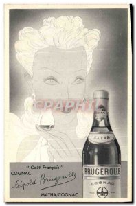 Postcard Old Cognac Leopold Advertisement Brugerolle Matha Cognac