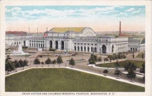 Union Station and Columbus Memorial  Washington D C Curteich