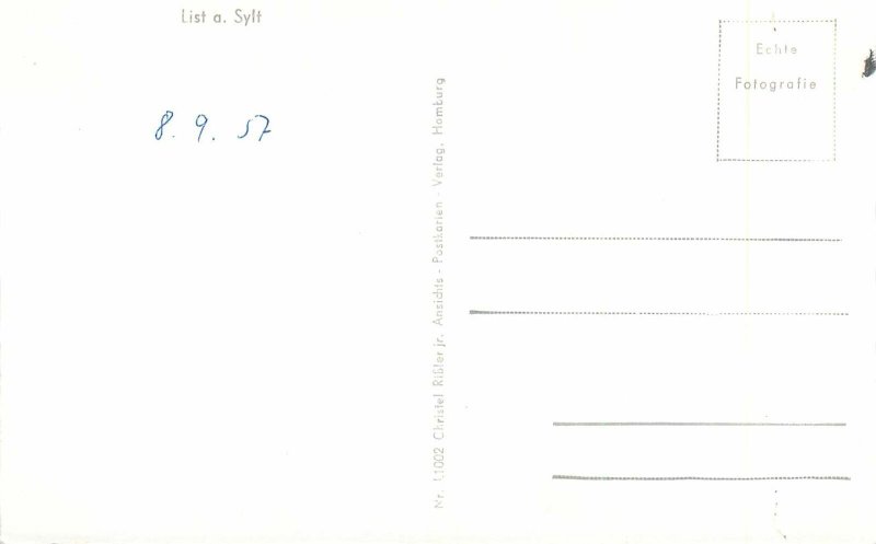 Postcard Germany list a Sylt 1957 caravan trail