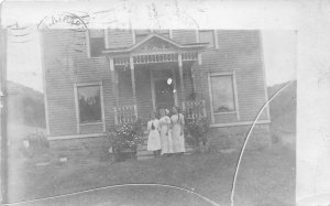 F94/ Sparta Wisconsin RPPC Postcard 1912 Home Women Girls