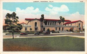 Library, Pasadena, California, Early Postcard, Unused