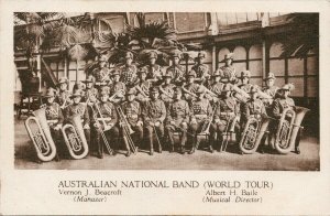 Australian National Band World Tour Albert Baile Vernon Beacroft Postcard E72