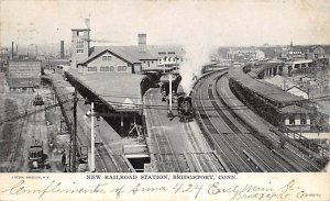 New Railroad Station Bridgeport, Conn., USA Connecticut Train 1906 
