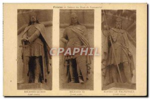 Old Postcard Cliff Statues of Normandy Richard Dukes Bon Richard III Robert t...