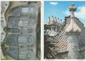 Barcelona Gaudi Casa Battlo 2x Postcard s