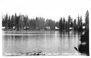 F7/ Silver Lake California Postcard RPPC Summer Homes c1950s