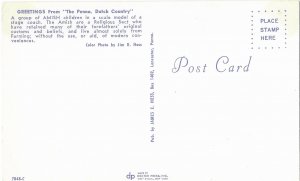 Intercourse Pennsylvania Amish Children in Scale Model Stagecoach