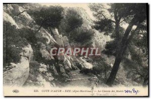 Old Postcard Eze Le Chemin des Mules