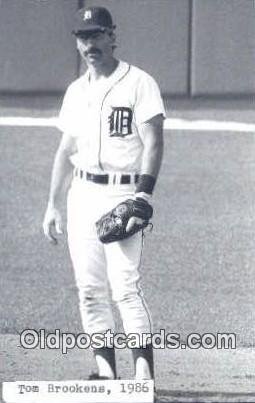 Tom Brookens Detroit Tigers Baseball Postcard