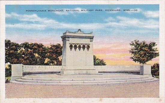 Pennsylvania Monument National Military Park Vickburg Mississippi