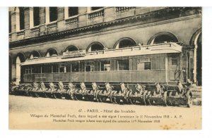 Military - WWI at Paris, France. Marechal Foch Wagon, Where Armistice Signed